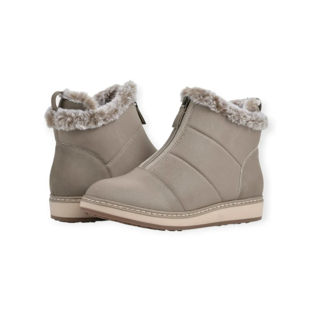 White Mountain Womens Tamarin Puffer Fur-Lined Ankle Boots Size 9.5 New